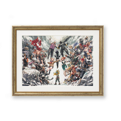 My Hero Academia Original Art Exhibition - Framed high definition digital color key visual Hero vs. Villain