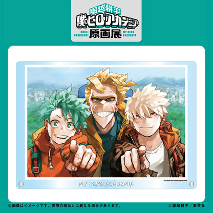 My Hero Academia Original Art Exhibition - Fukuoka Exposition Acrylic Art Deku Bakugo and All Might Snapshot