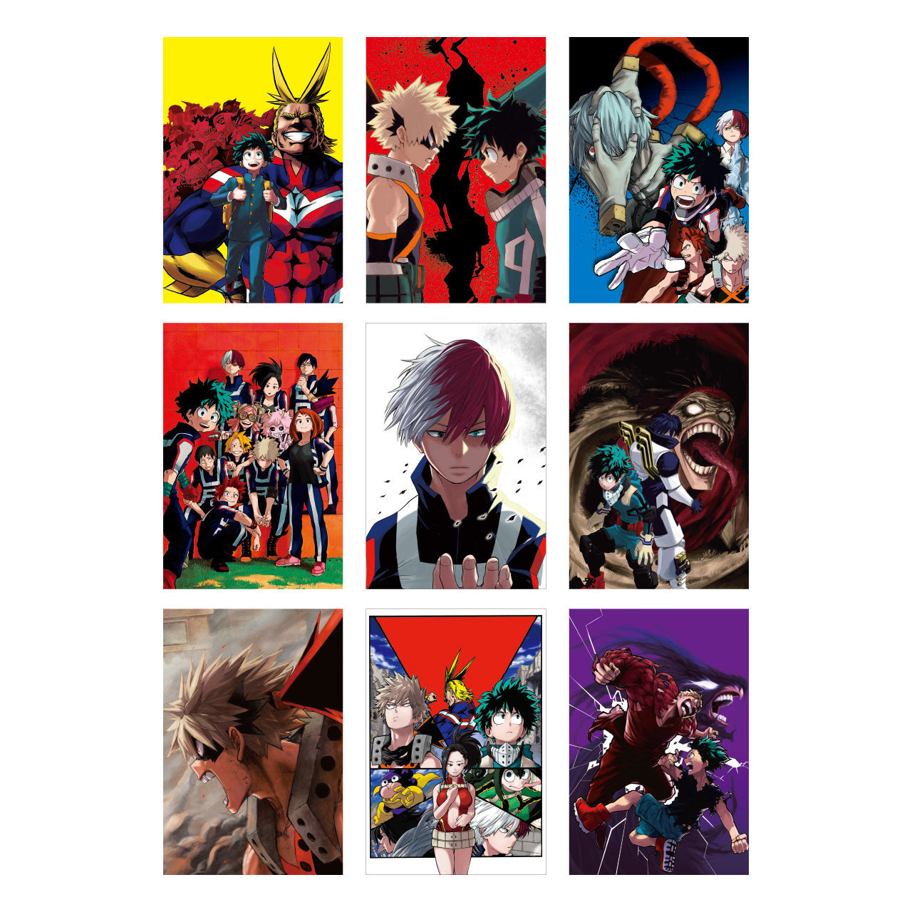 My Hero Academia Original Art Exhibition - Postcard Set in A Three-Sided Case (45 Pieces)