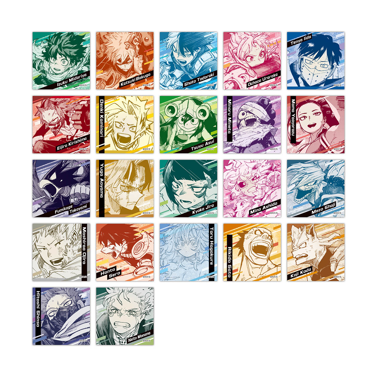 My Hero Academia Original Art Exhibition - Square Sticker Complete Set of 40 types