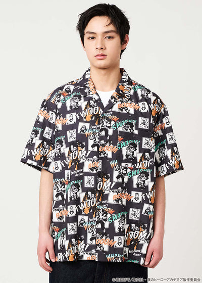My Hero Academia X Graniph Fashion Collection - Off to Endeavor's Agency! Open-Collar Shirt