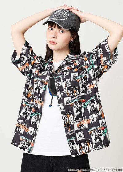 My Hero Academia X Graniph Fashion Collection - Off to Endeavor's Agency! Open-Collar Shirt