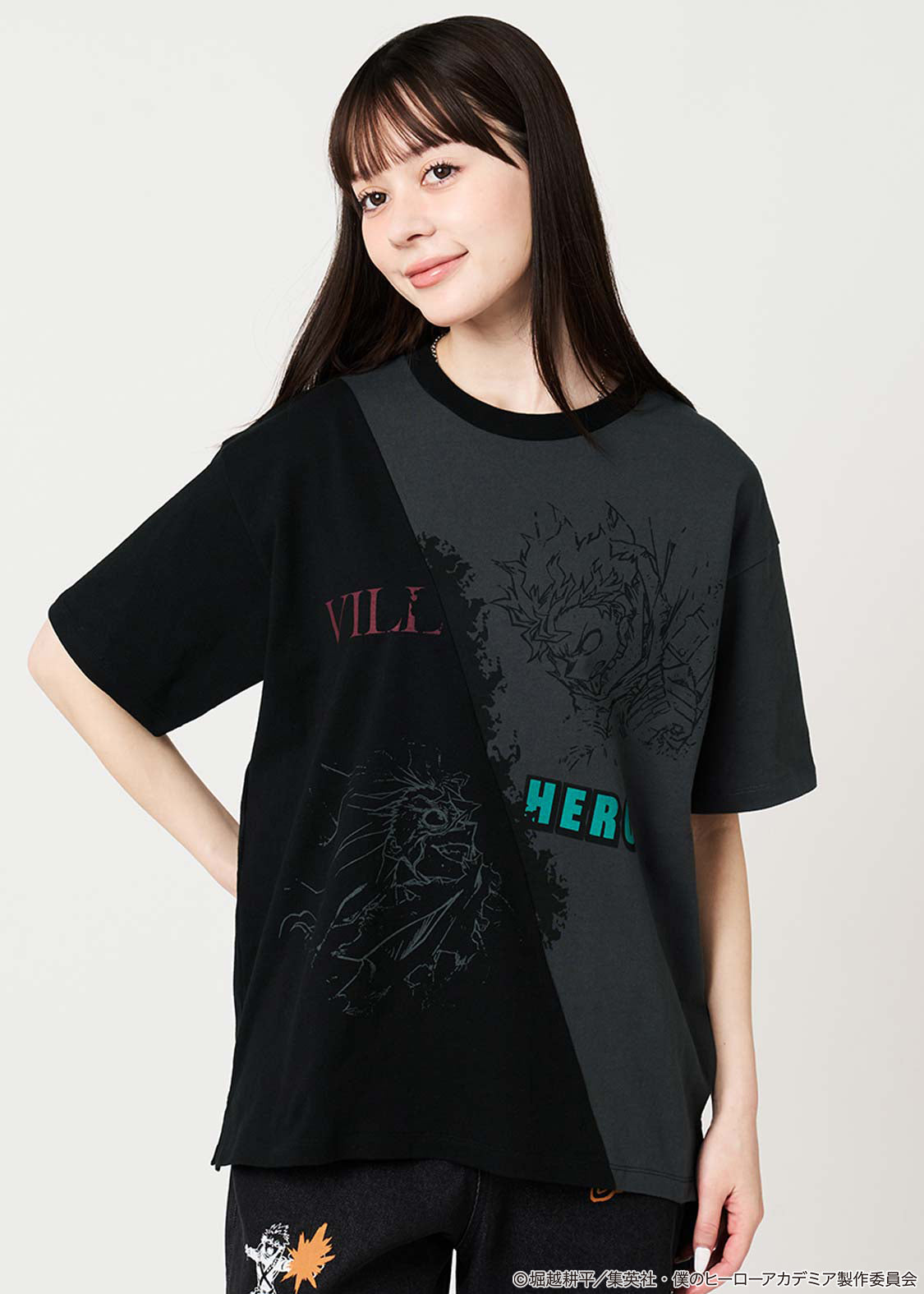 My Hero Academia X Graniph Fashion Collection - Villain Vs Hero Color Block T-Shirt [Release Apr 21 2026]