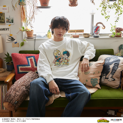 My Hero Academia x Air Twokyo - Season 4 Scene Illustration Sweatshirt 1 Izuku Midoriya & All Might [Pre-Order Sep 2026]