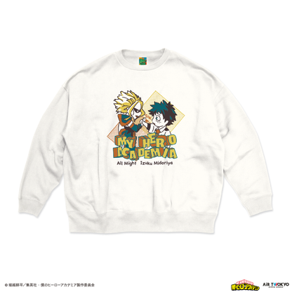 My Hero Academia x Air Twokyo - Season 4 Scene Illustration Sweatshirt 1 Izuku Midoriya & All Might [Pre-Order Sep 2026]
