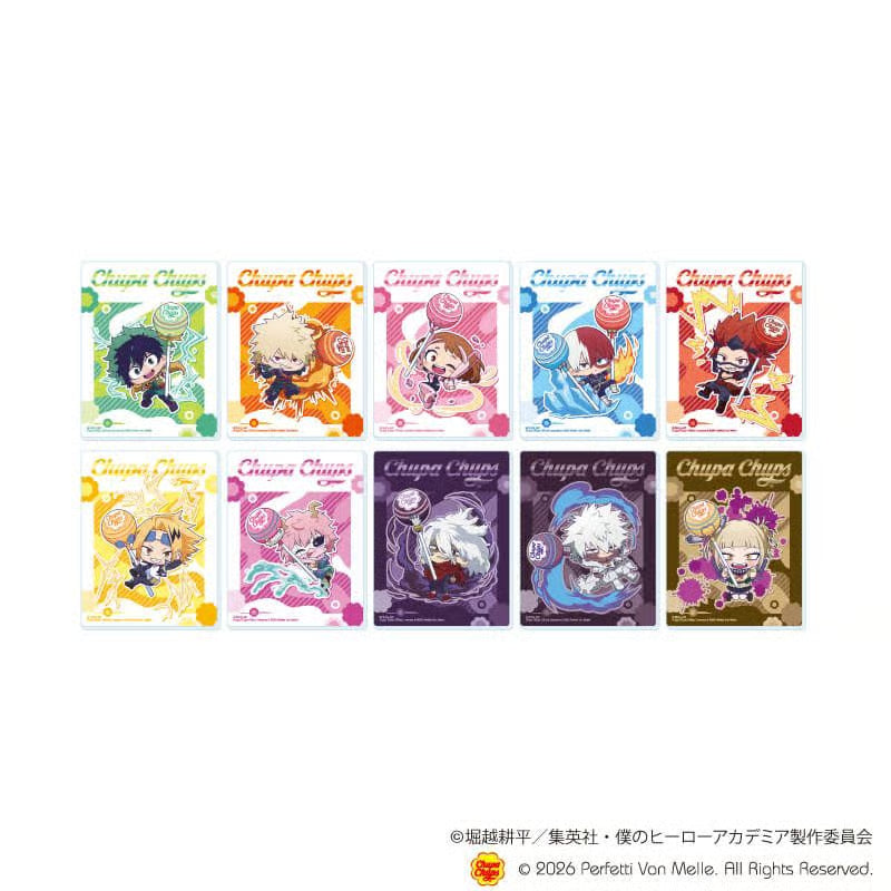 My Hero Academia x Chupa Chups - Acrylic Card Mini Character Illustration Complete Set of 10 Types [Pre-Order Jul 2026]