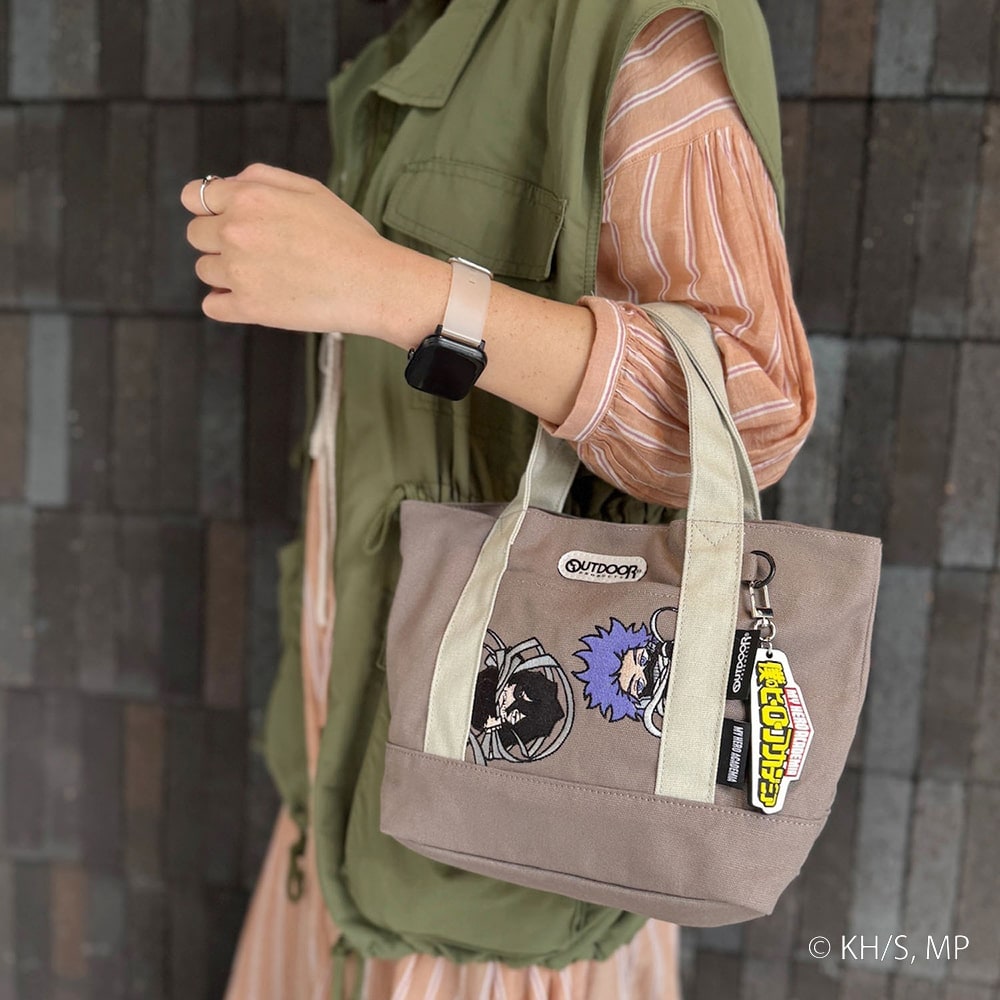 My Hero Academia x OUTDOOR Products - Hitoshi Shinso x Shota Aizawa Mini Character Tote Bag with Keychain