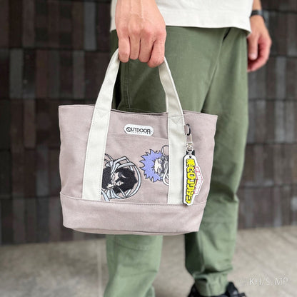 My Hero Academia x OUTDOOR Products - Hitoshi Shinso x Shota Aizawa Mini Character Tote Bag with Keychain