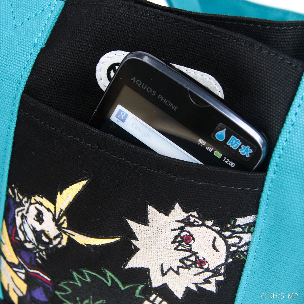 My Hero Academia x OUTDOOR Products - Izuku Midoriya x Katsuki Bakugo x All Might Mini Character Tote Bag with Keychain