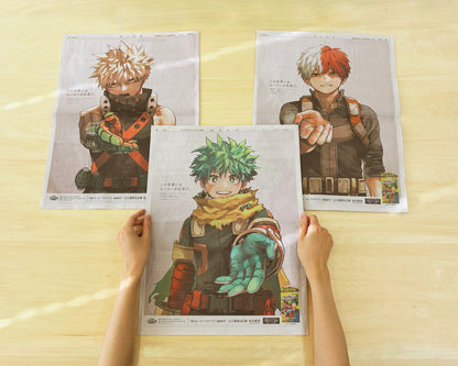 My Hero Academia Final Volume Release Celebration News Paper Special Set 3 Types