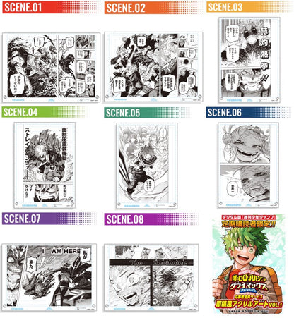 My Hero Academia Genga Manuscript Acrylic Art Panel - Scene 02