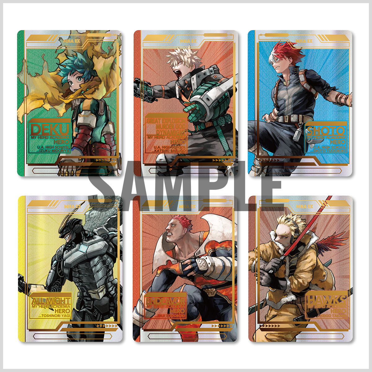 My Hero Academia Original Art Exhibition - Collection Card Set Exhibition Exclusive Complete Set of 6 Types