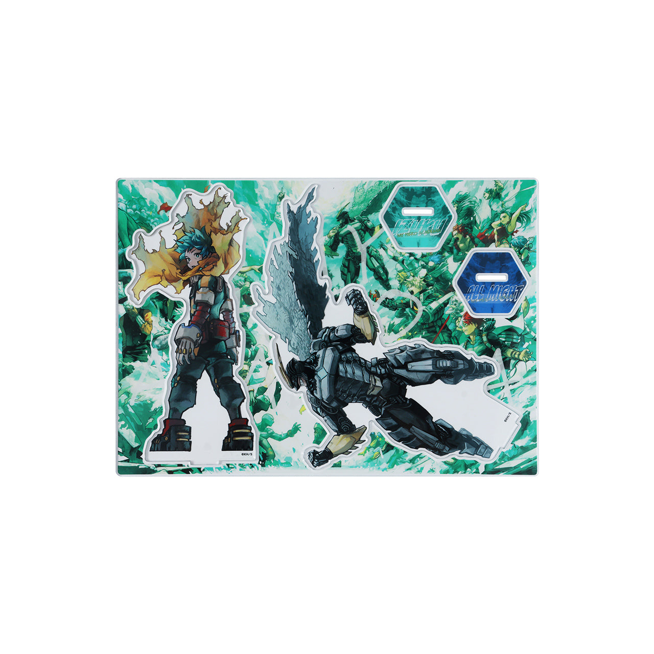 My Hero Academia Original Art Exhibition - Acrylic MEGA Figure W Deku & All Might