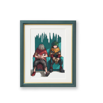My Hero Academia Original Art Exhibition - Framed high-definition digital color key visual Izuku Midoriya and Tomura Shigaraki