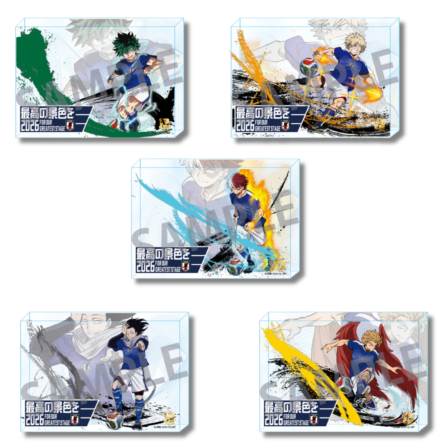 My Hero Academia x Japan National Footbal Team - Acrylic Block (5 Types) [Pre-Order Jul 2026]