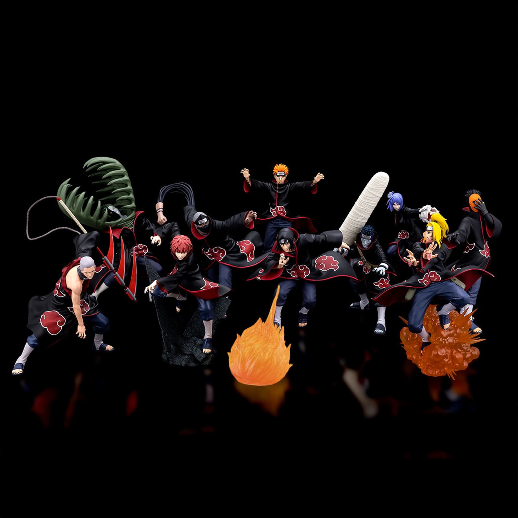 NARUTO SHIPPUDEN EFFECTREME AND VIBRATION STARS - AKATSUKI SPECIAL COMPLETE SET OF 10 FIGURES