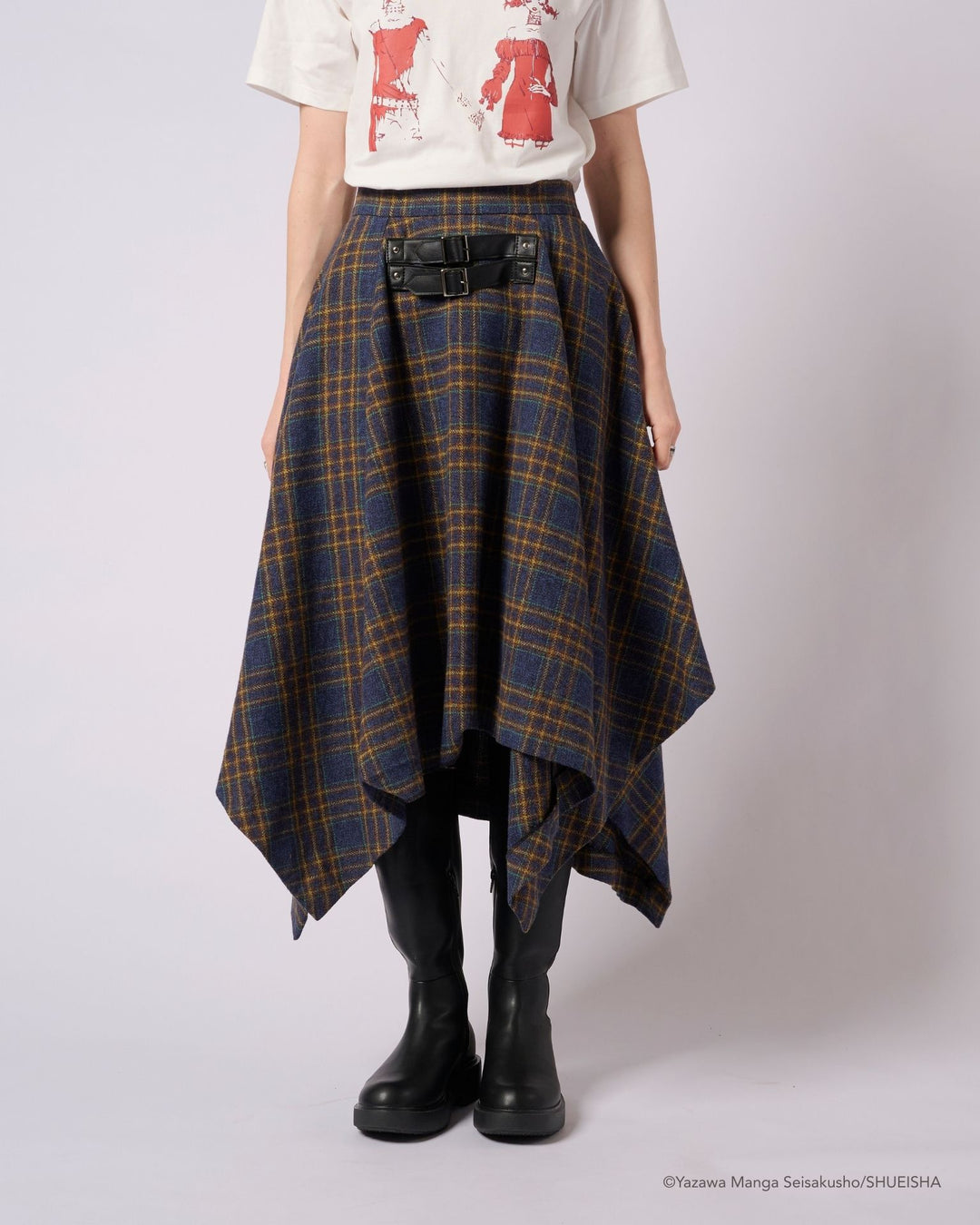 Nana x Addixy Collaboration - Check Hem Skirt [Pre-Order Apr 2026
