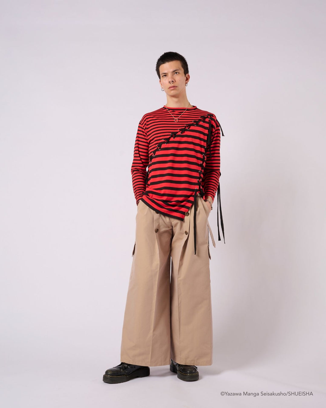 Nana x Addixy Collaboration - Border Lace-Up Tops (2 Types) [Pre