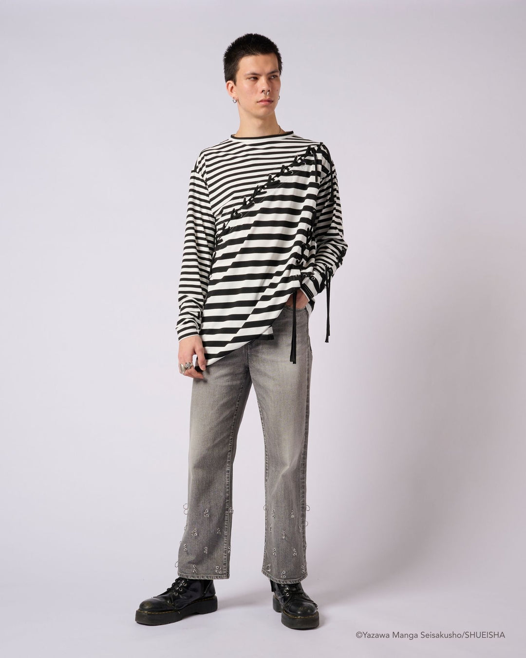 nana Nana x Addixy Collaboration - Border Lace-Up Tops (2 Types) [Pre
