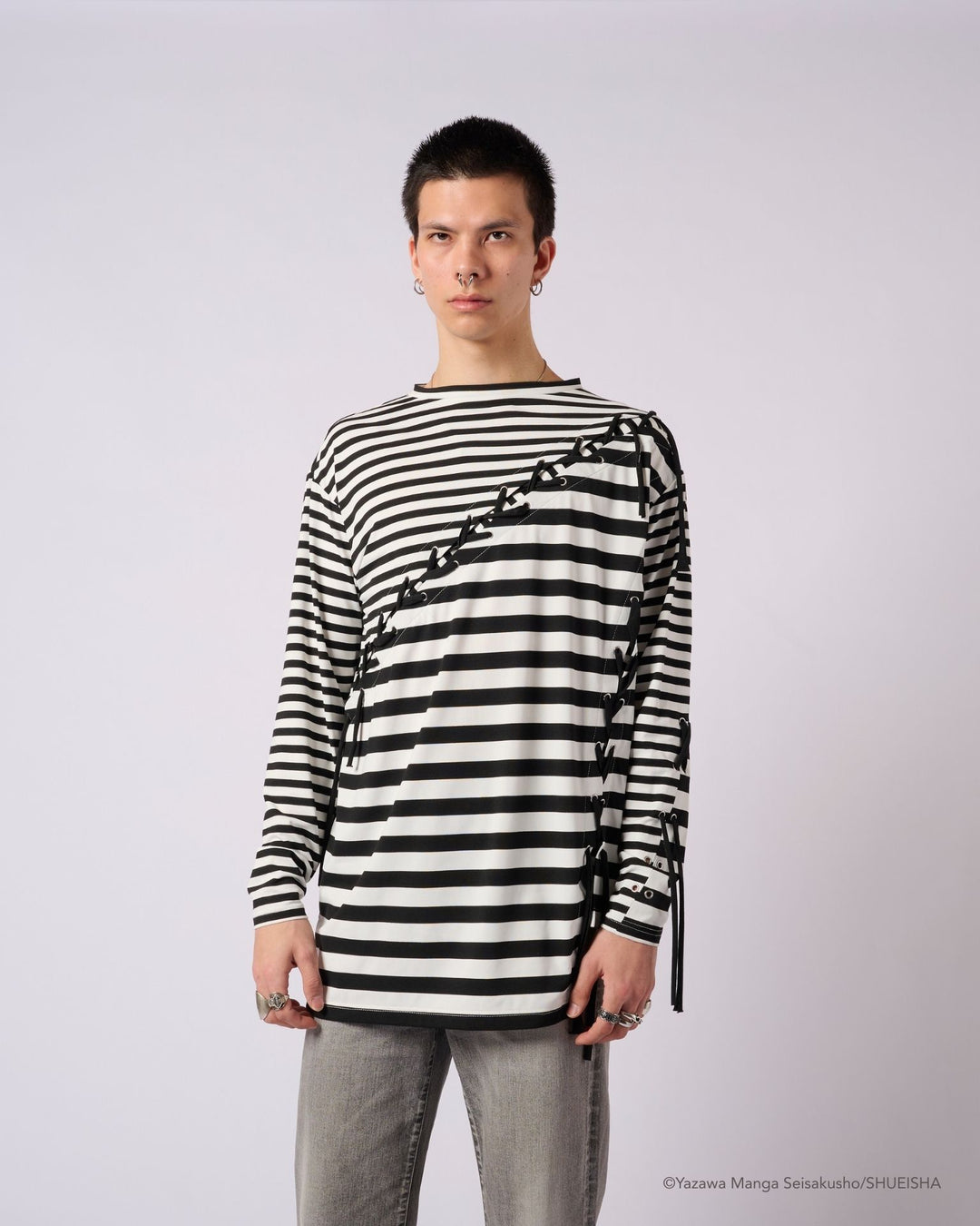 Nana x Addixy Collaboration - Border Lace-Up Tops (2 Types) [Pre