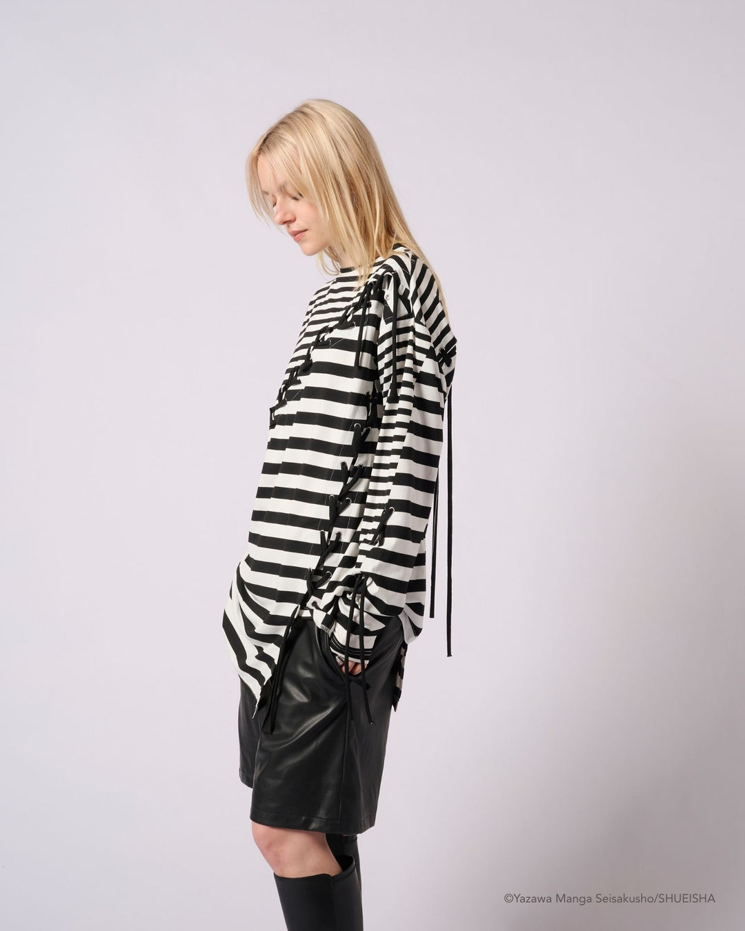 Nana x Addixy Collaboration - Border Lace-Up Tops (2 Types) [Pre