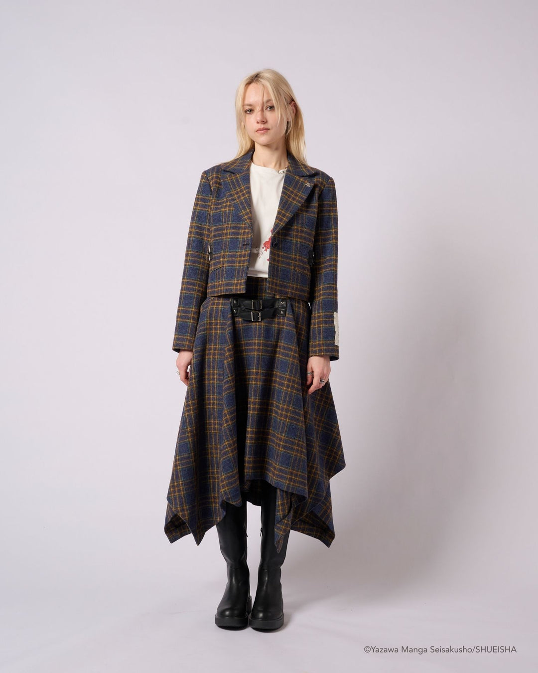 Nana x Addixy Collaboration - Check Cropped Jacket [Pre-Order Apr