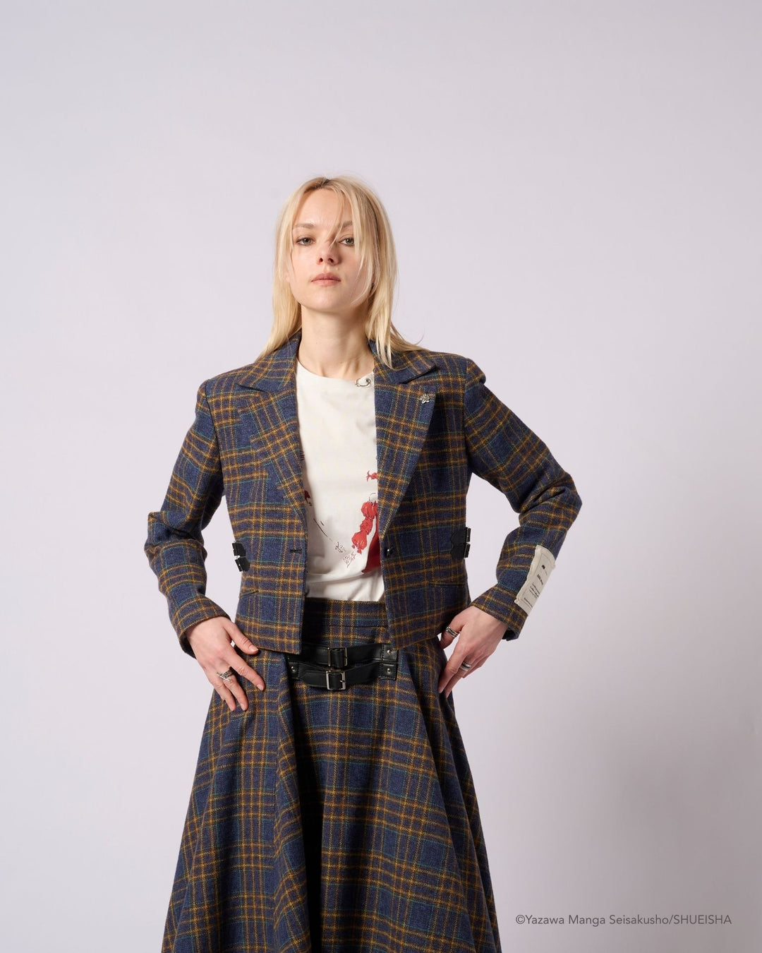 Nana x Addixy Collaboration - Check Cropped Jacket [Pre-Order Apr