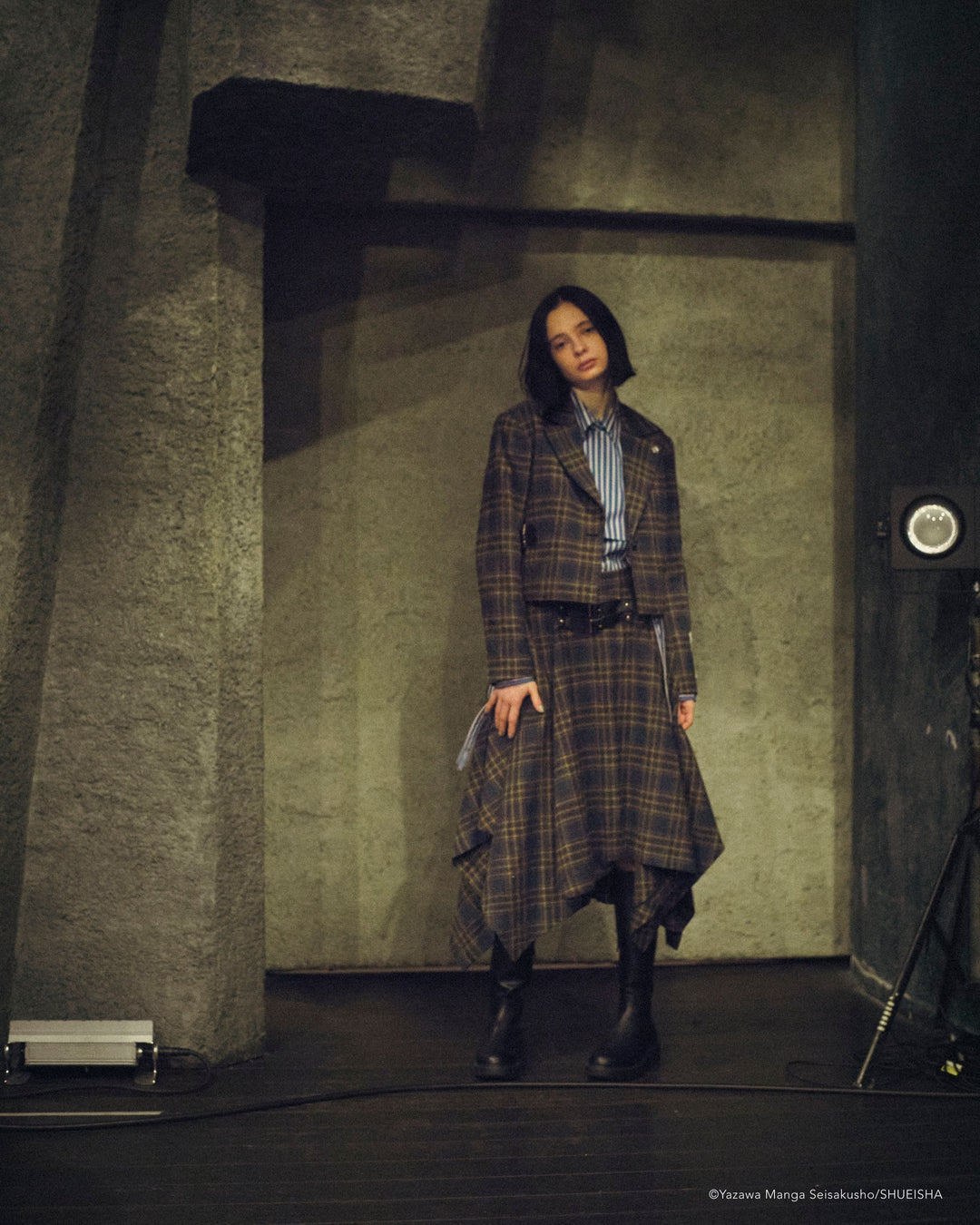 Nana x Addixy Collaboration - Check Cropped Jacket [Pre-Order Apr