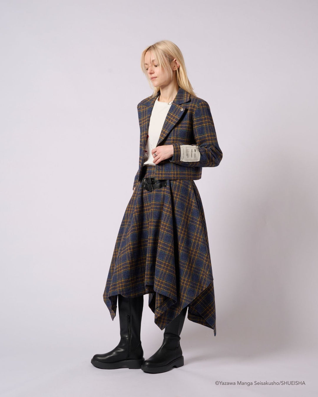 Nana x Addixy Collaboration - Check Cropped Jacket [Pre-Order Apr