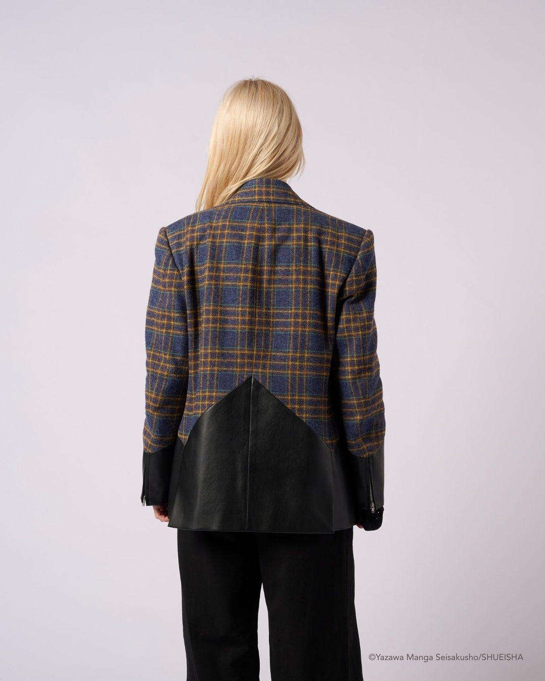 Nana x Addixy Collaboration - Leather Check Jacket [Pre-Order Jul