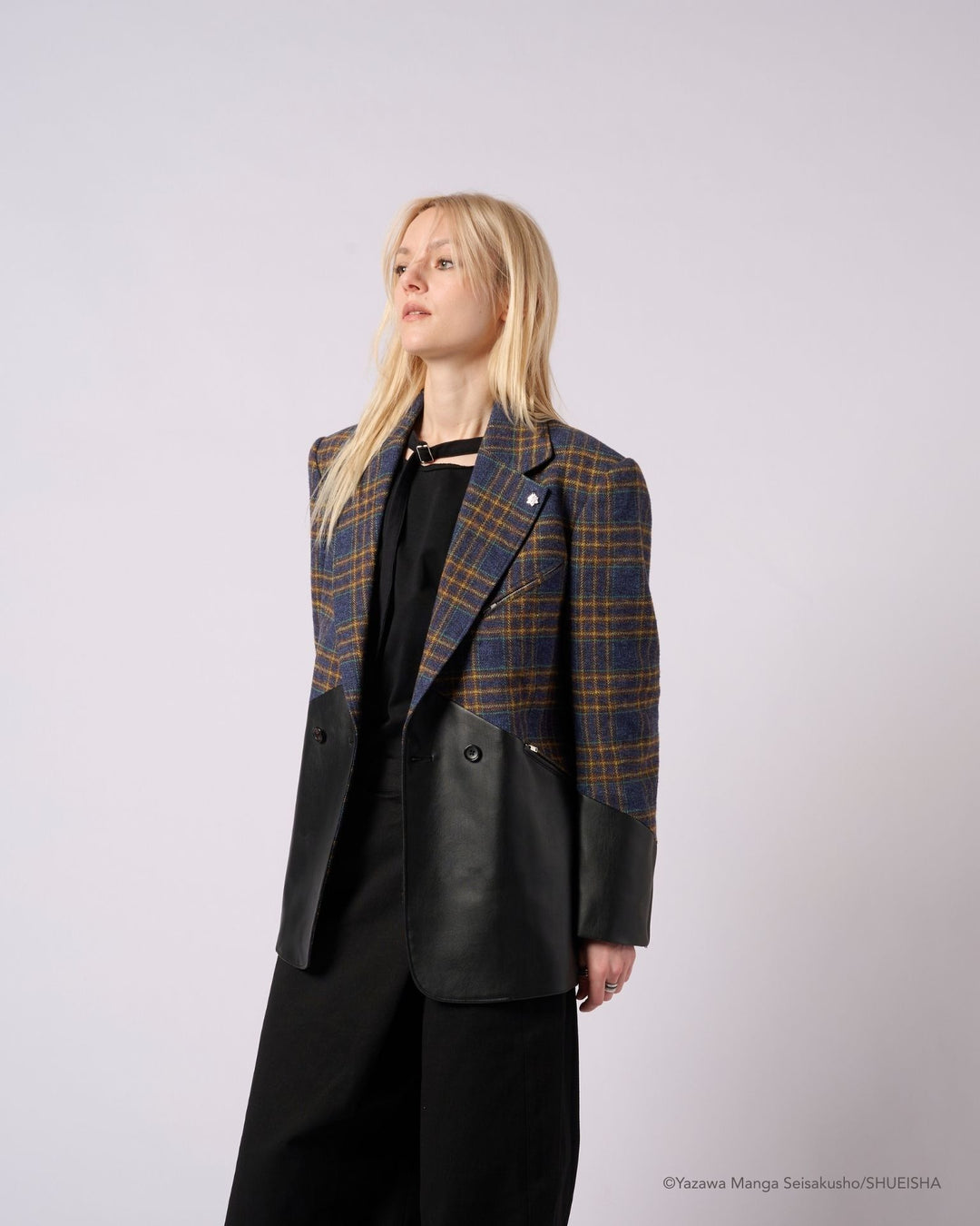 Nana x Addixy Collaboration - Leather Check Jacket [Pre-Order Apr 2026]