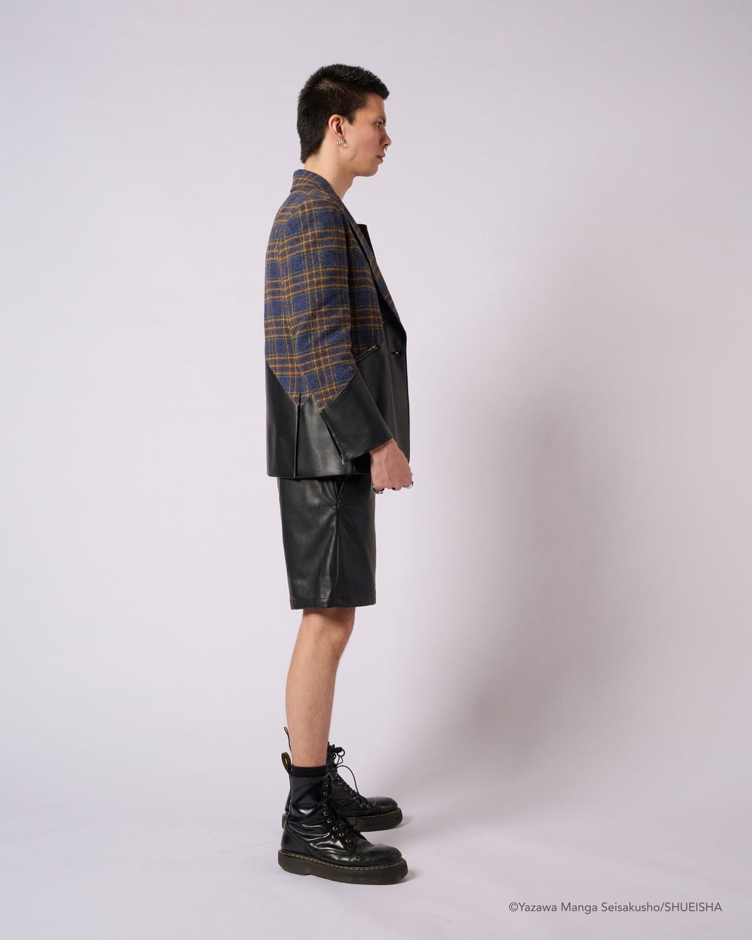 Nana x Addixy Collaboration - Leather Check Jacket [Pre-Order Apr 2026]