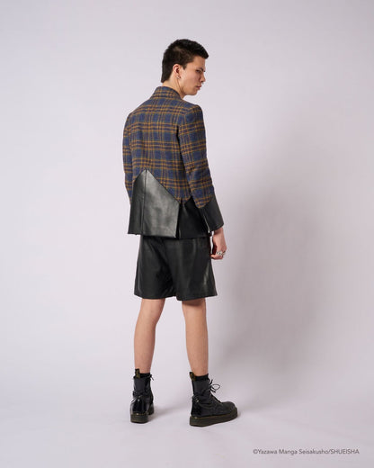 Nana x Addixy Collaboration - Leather Check Jacket [Pre-Order Apr 2026]