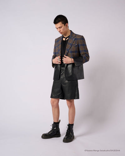 Nana x Addixy Collaboration - Leather Check Jacket [Pre-Order Jul 2026]