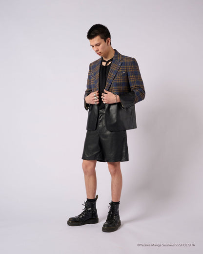Nana x Addixy Collaboration - Leather Check Jacket [Pre-Order Apr 2026]