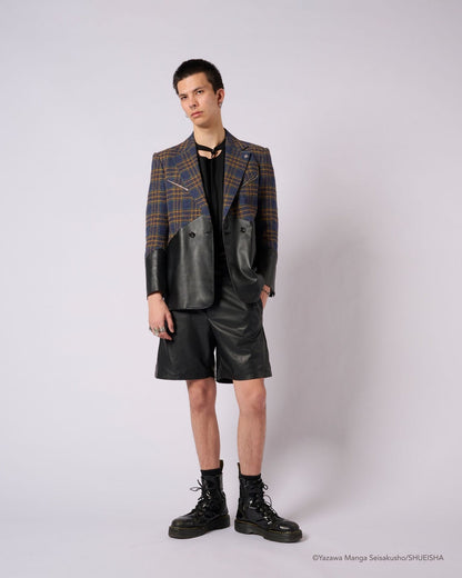 Nana x Addixy Collaboration - Leather Check Jacket [Pre-Order Apr 2026]