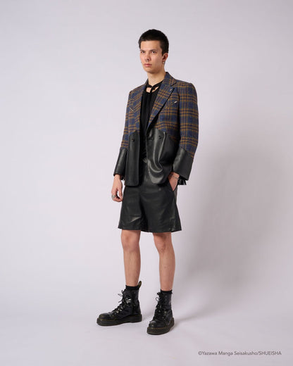 Nana x Addixy Collaboration - Leather Check Jacket [Pre-Order Apr 2026]