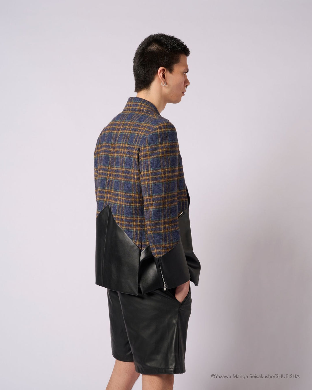 Nana x Addixy Collaboration - Leather Check Jacket [Pre-Order Apr 2026]