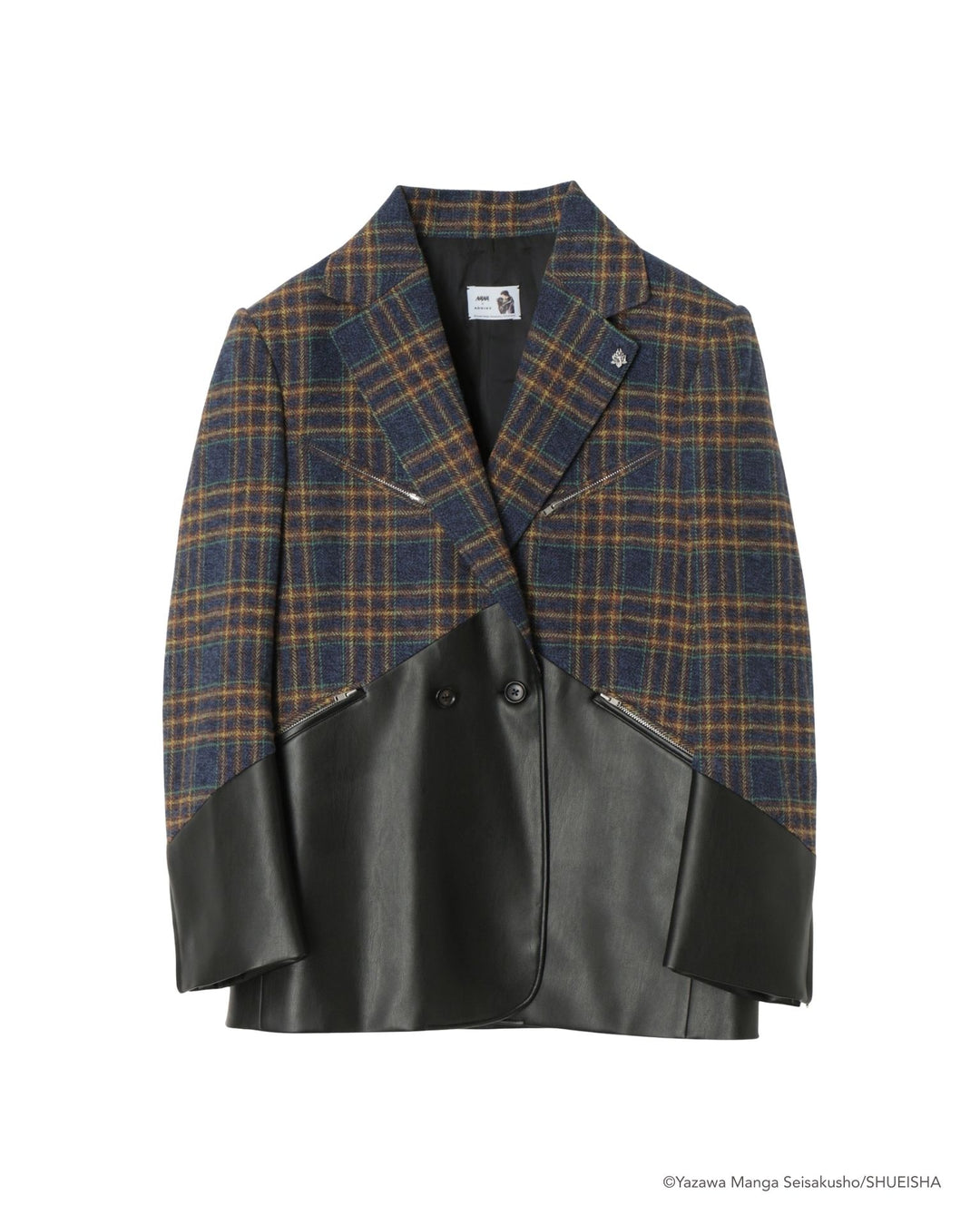 Nana x Addixy Collaboration - Leather Check Jacket [Pre-Order Apr 2026]