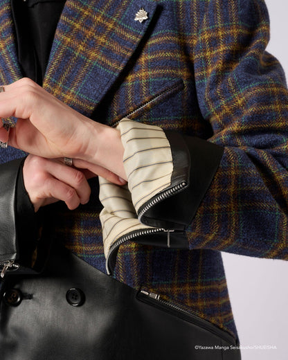 Nana x Addixy Collaboration - Leather Check Jacket [Pre-Order Apr 2026]