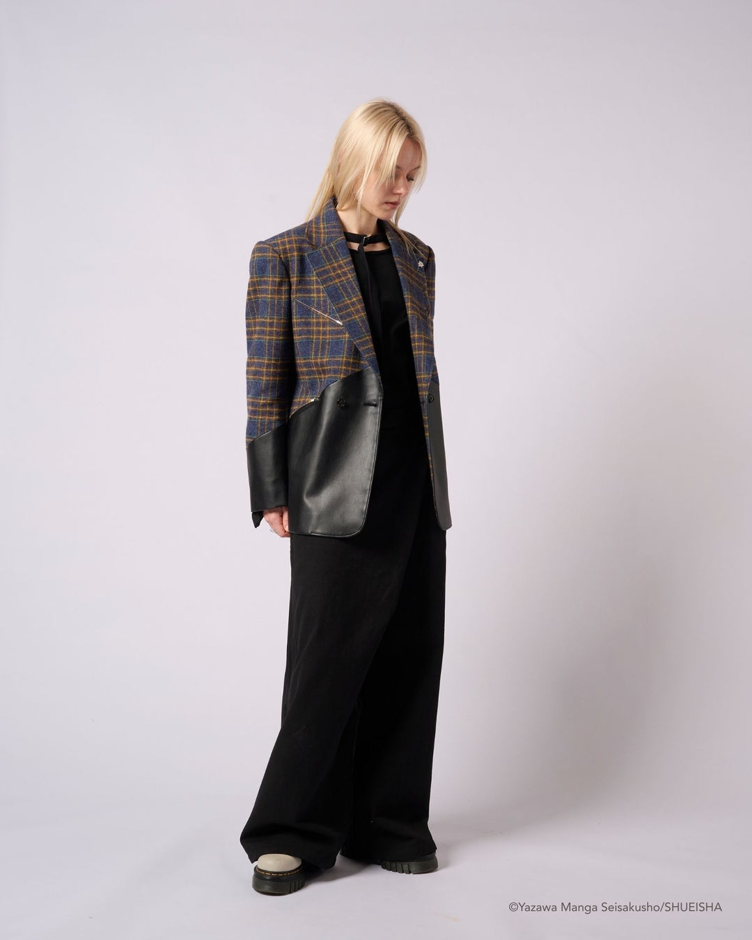 Nana x Addixy Collaboration - Leather Check Jacket [Pre-Order Apr 2026]