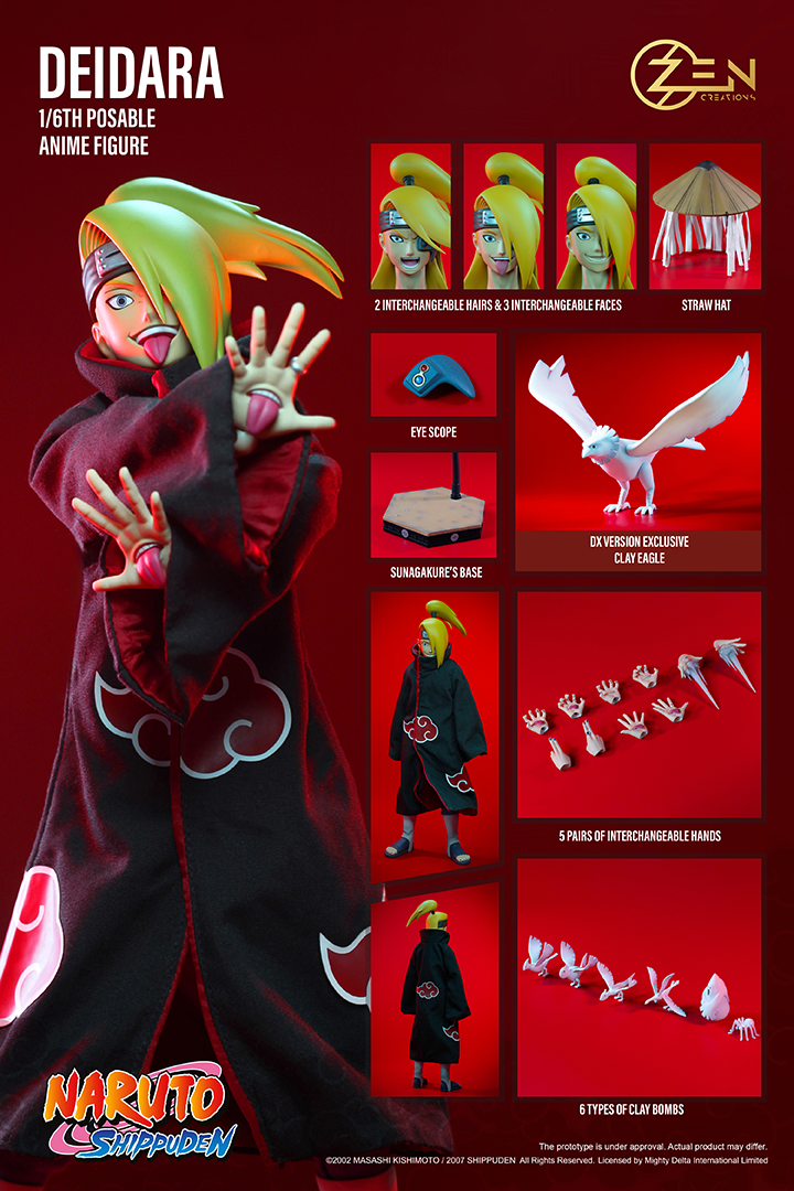 Naruto Shippuden PAF 1/6 Scale Action Figure  - Deidara Regular or Deluxe Edition