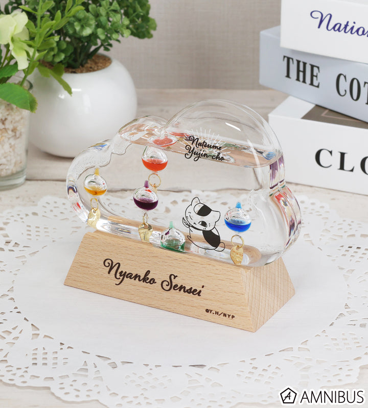 Natsume's Book of Friends - Nyanko Sensei Cloud-Shaped Glass Float Thermometer [Pre-Order Feb 2026]