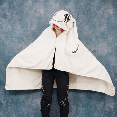 NieR Automata - Fluffy Blanket With Hood And Cushion Storage