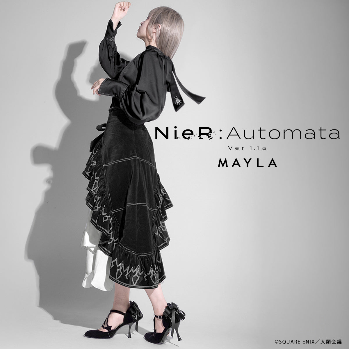Nier Automata X Mayla - Cruel Black Iconique Blouse [Pre-Order Feb 2027]
