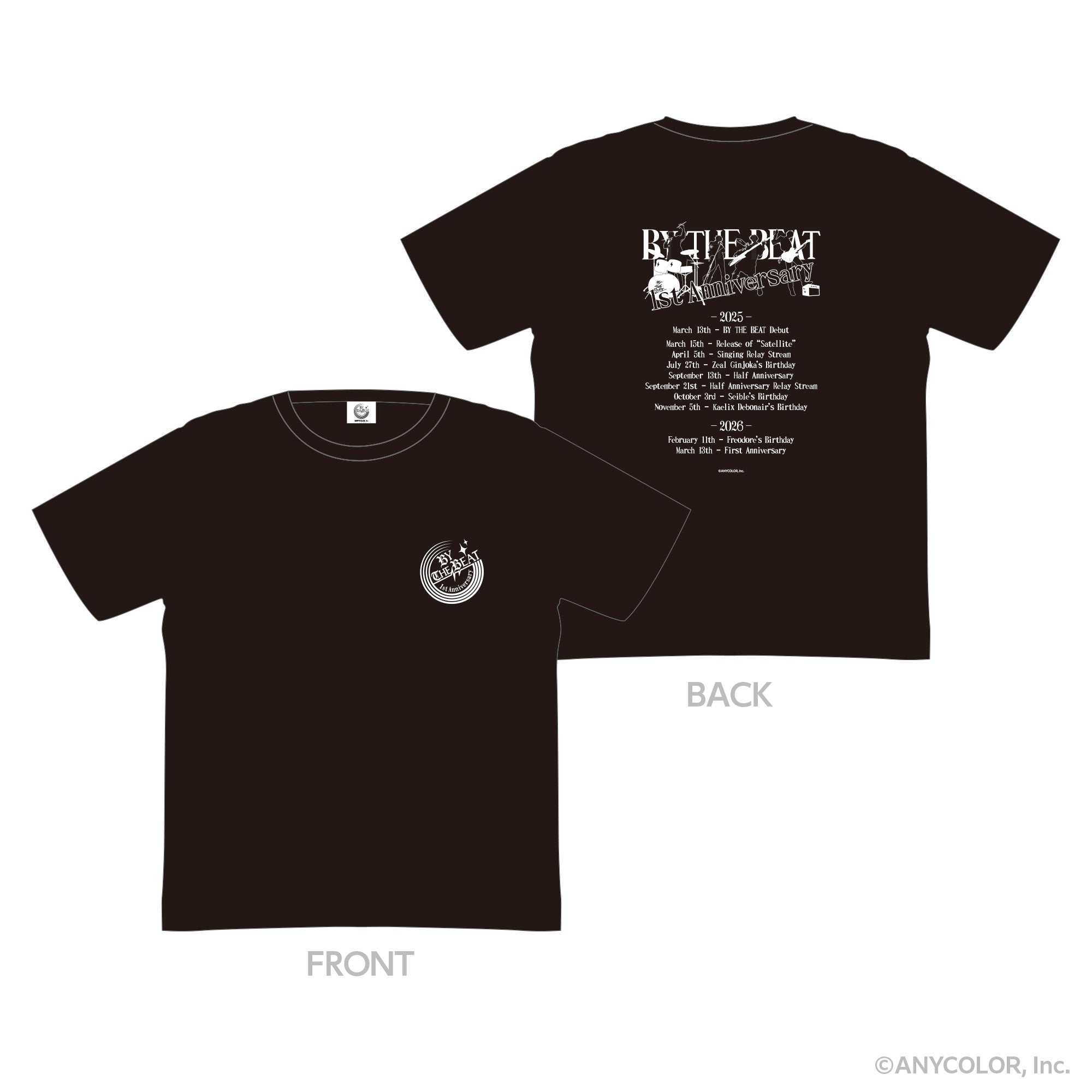 Nijisanji EN Anniversary Project BY THE BEAT - Nijisanji T-Shirt [Pre-Order Jul 2026]