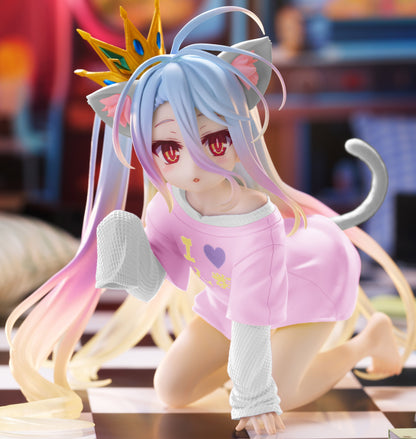 No Game No Life Desktop Cute Figure - Shiro Cat Ear Shirt Ver.