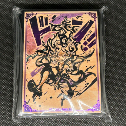 ONE PIECE CARD GAME - CARD SLEEVES INK PAINTING SUPPLY SERIES SUMI-E - MONKEY D. LUFFY GEAR 5 (10 Pcs) New Version Shiny