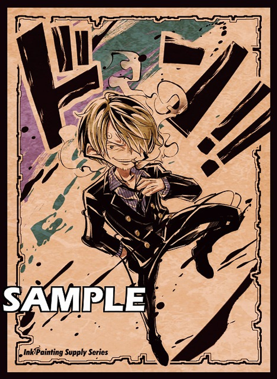 ONE PIECE CARD GAME - CARD SLEEVES INK PAINTING SUPPLY SERIES SUMI-E - SANJI