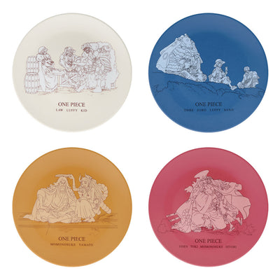 One Piece Figure Ichiban Kuji New Dawn - E Prize - Round Plate - Set 4 Pcs